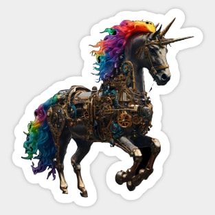 Steampunk Unicorn Sticker